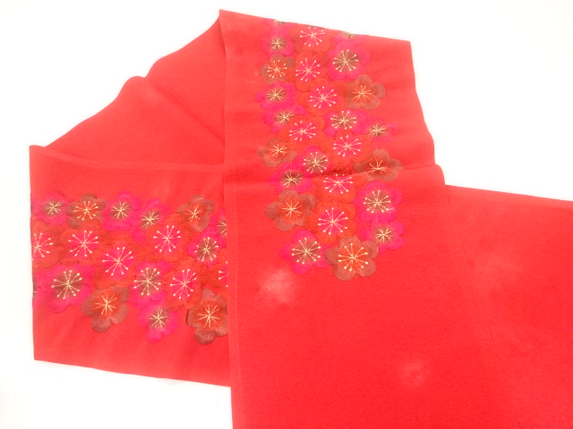 梅模様刺繍半衿